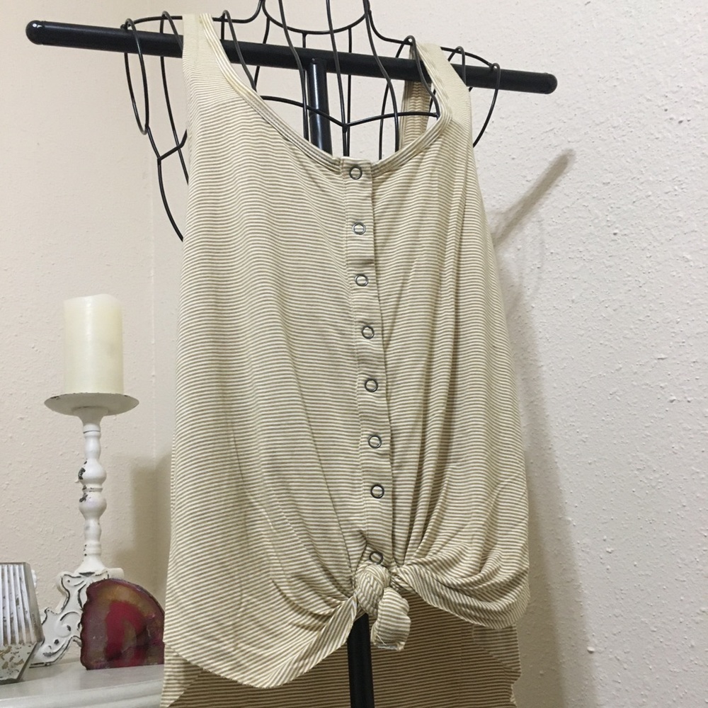 Anama Tie front striped shirt -S